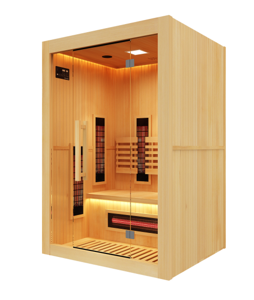 Sauna infrarroja Sense 2 para 2 personas con emisores full spectrum de cuarzo