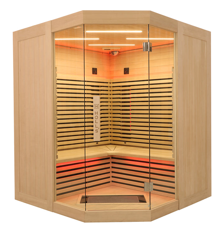 Sauna infrarroja Canopée angular 3/4 plazas