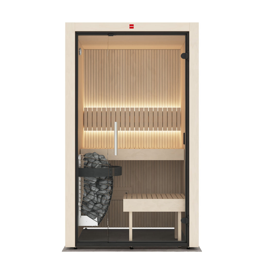 Sauna Harvia Urban Small blanca interior