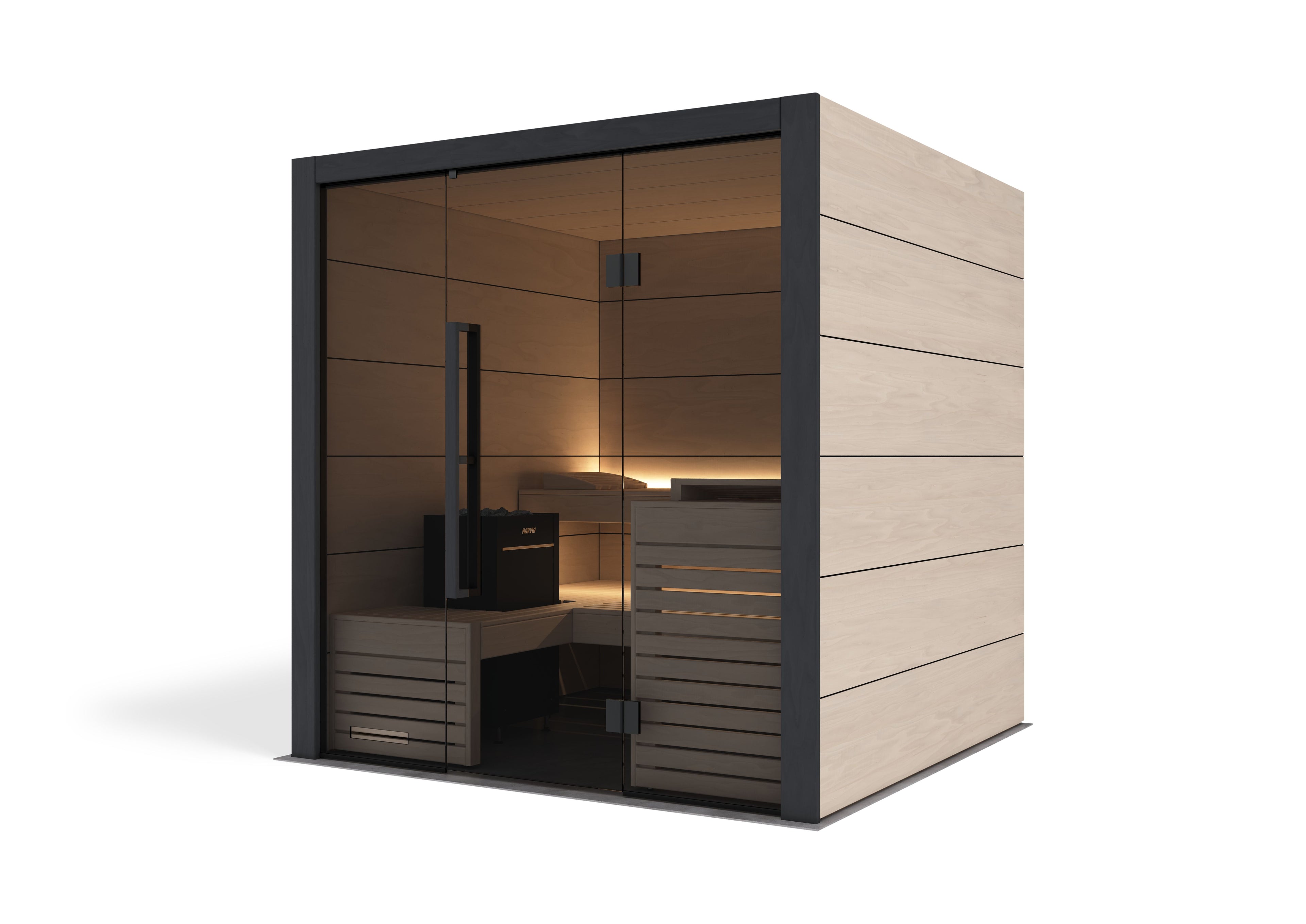 Sauna Harvia Fuji Oak Large — proyecto a medida · 5 personas
