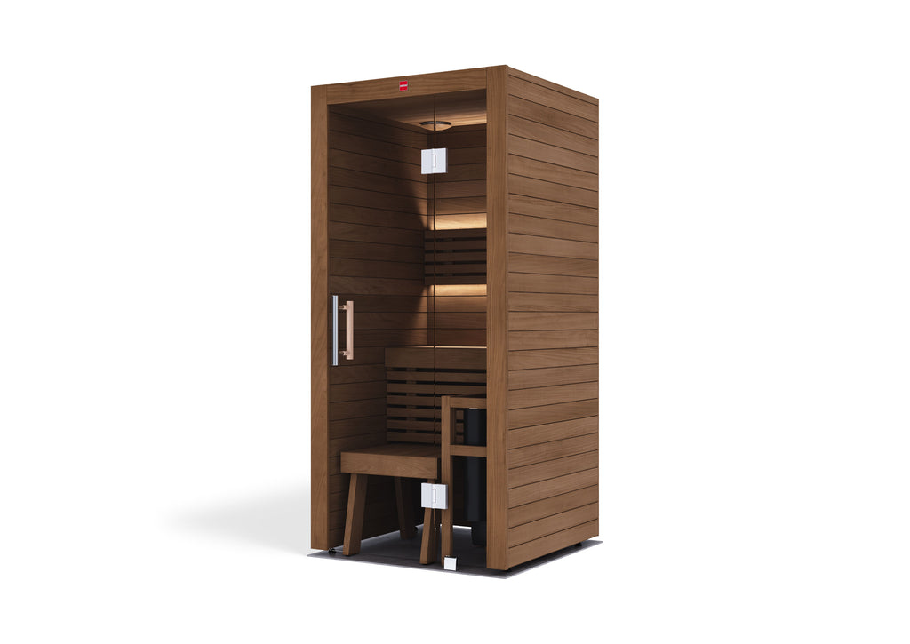 Sauna Harvia Utu Mini — cabina de vidrio compacta · 1 persona