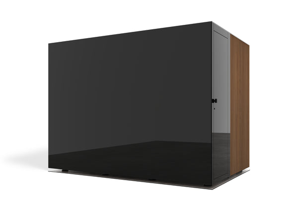 Sauna exterior Harvia Lux Large — vidro preto panorâmico, gama alta · 4 pessoas