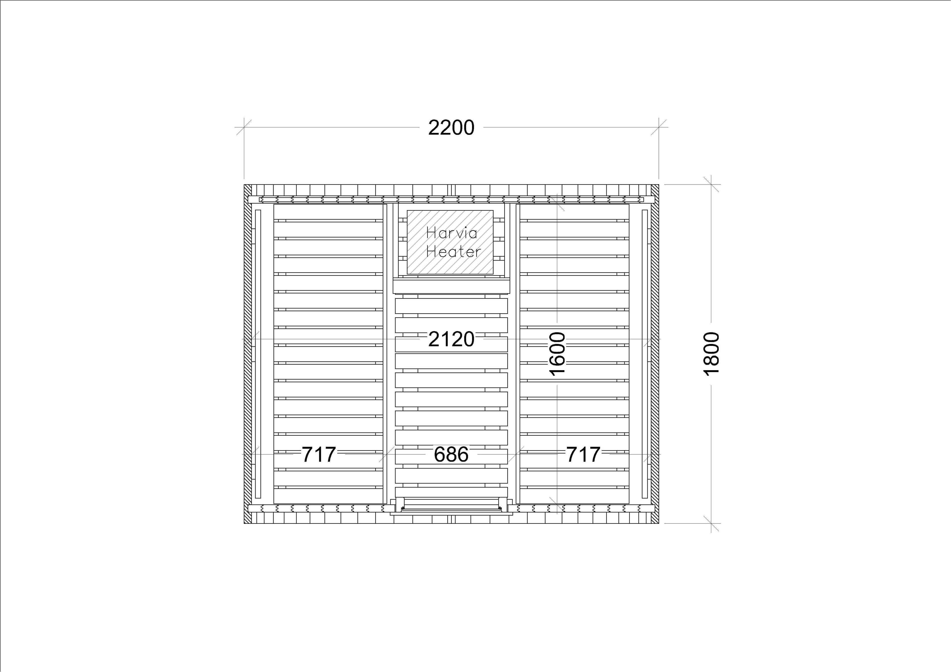 Sauna exterior Harvia Kaski Panorama 180 — barril con ventana panorámica · 4 personas