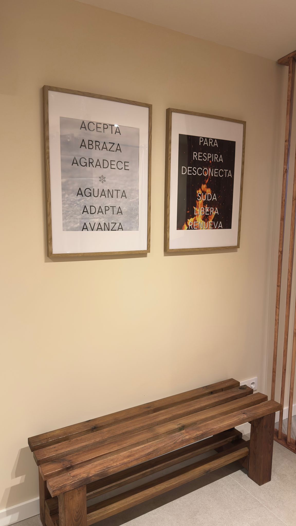 Pack de 2 pósters decorativos frío y calor - edición RekoVital para espacios wellness