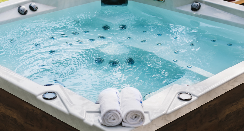 Detalle del agua y los chorros de hidromasaje del spa Onyx Oka 4
