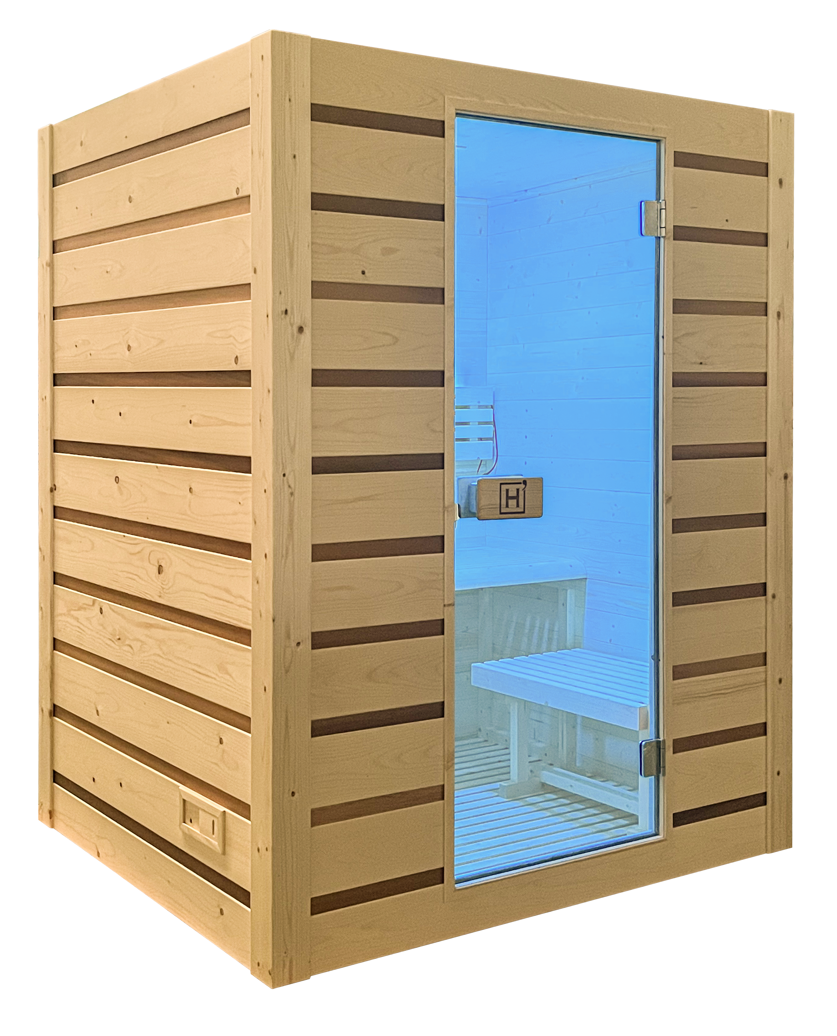 Sauna Eccolo 3 plazas - vista frontal