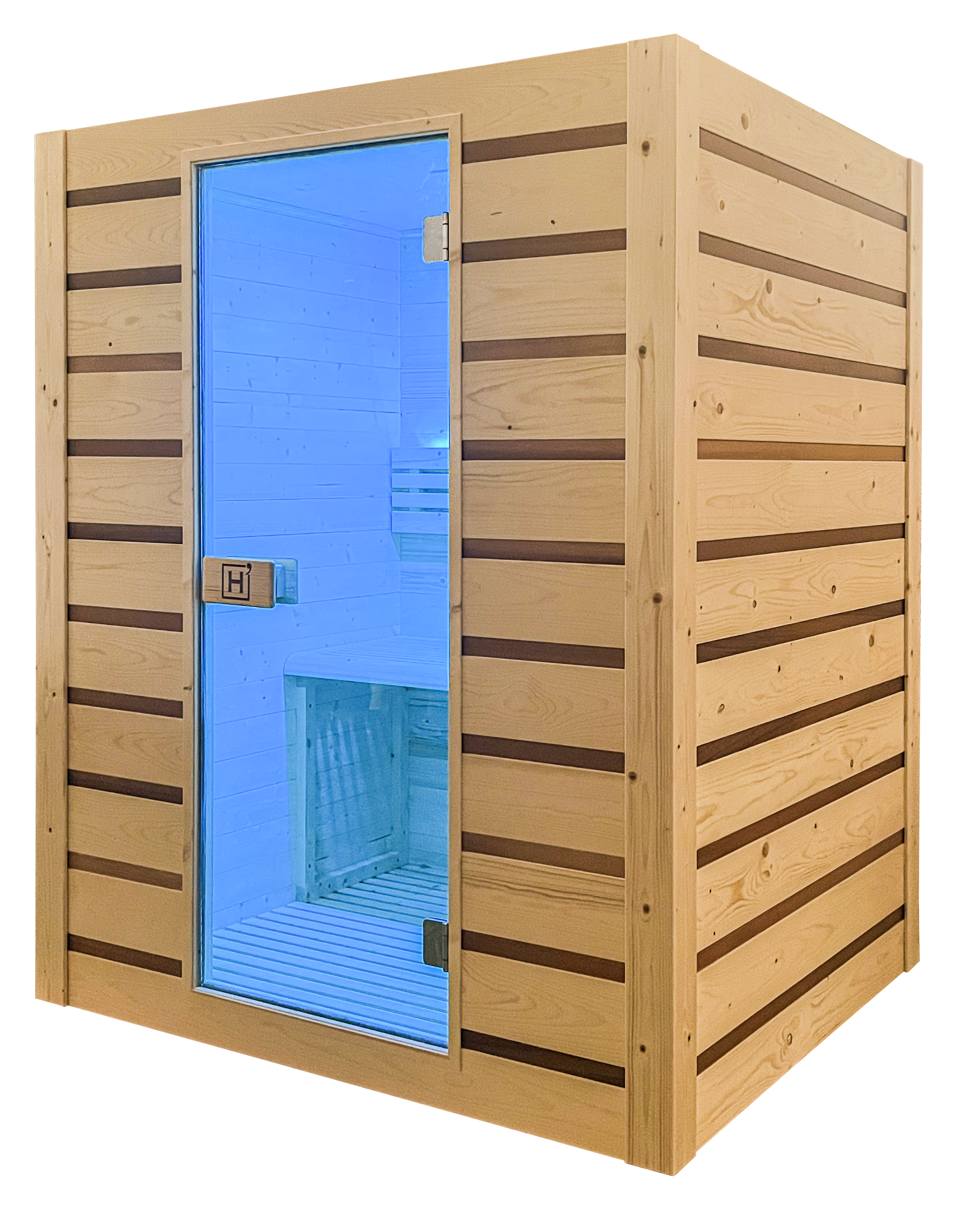 Sauna Eccolo 3 plazas - vista en perspectiva