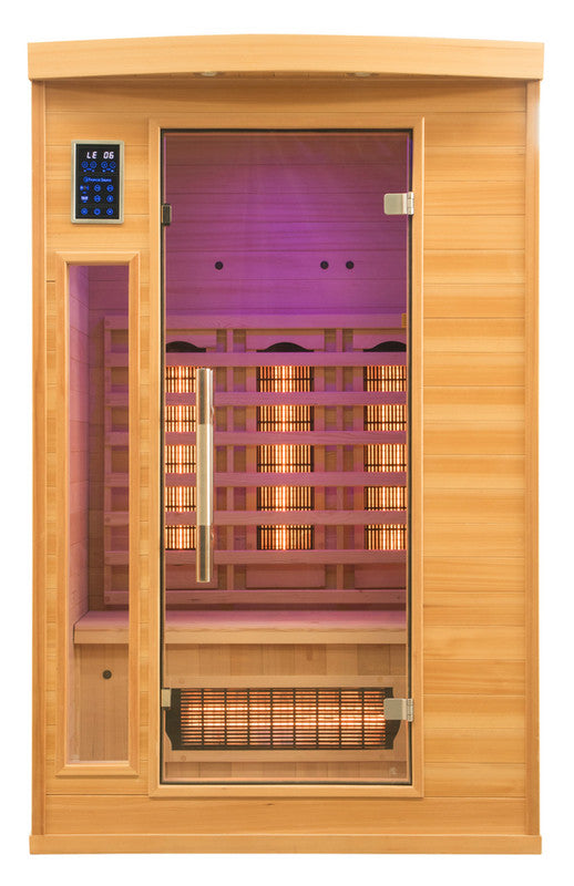 Sauna infrarroja Apollon 2 para 2 personas con luz infrarroja y control digital