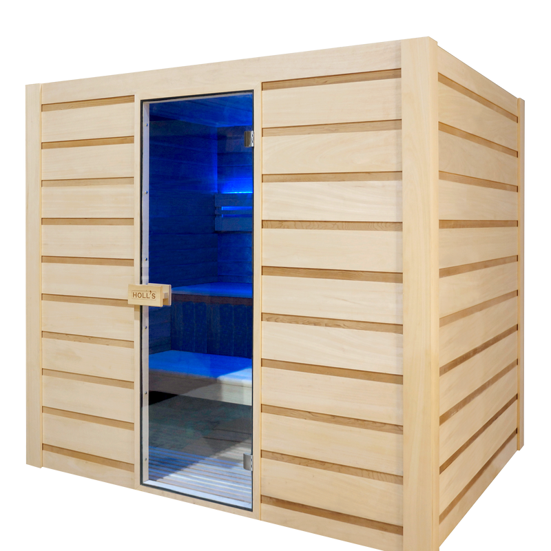Sauna tradicional finlandesa Eccolo 6 para 6 personas con horno eléctrico y madera nórdica