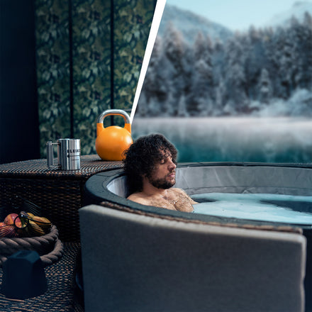 Pack NetSpa ICE básico: bañera hinchable con enfriador para baños de hielo en casa