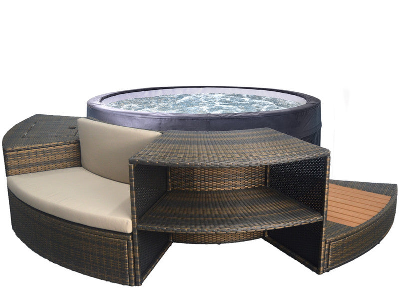 Spa semirrígido Vita para 4 plazas con muebles de exterior incluidos