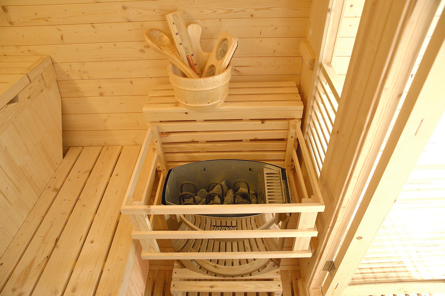 Sauna Gaïa Luna - detalle interior