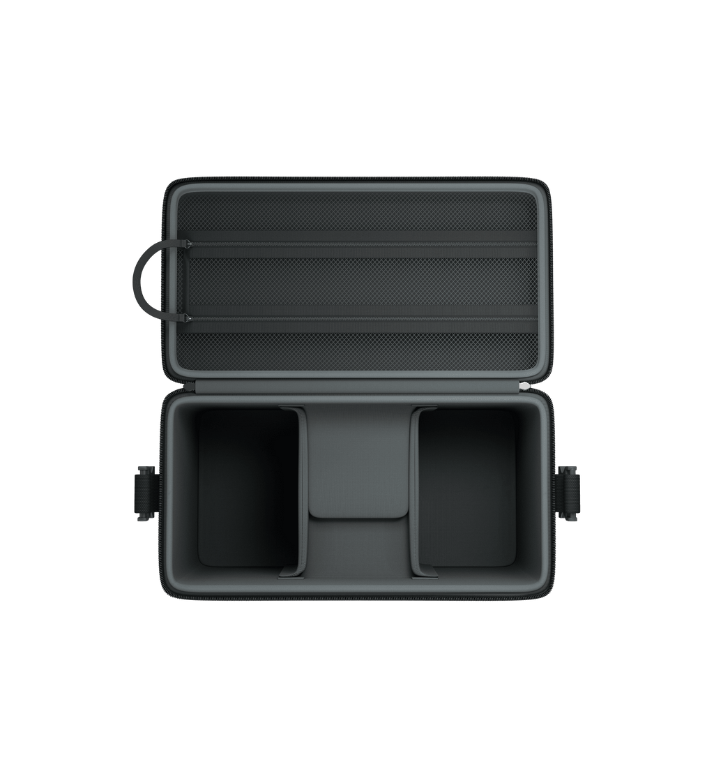 Normatec Carry Case abierta con el sistema dentro