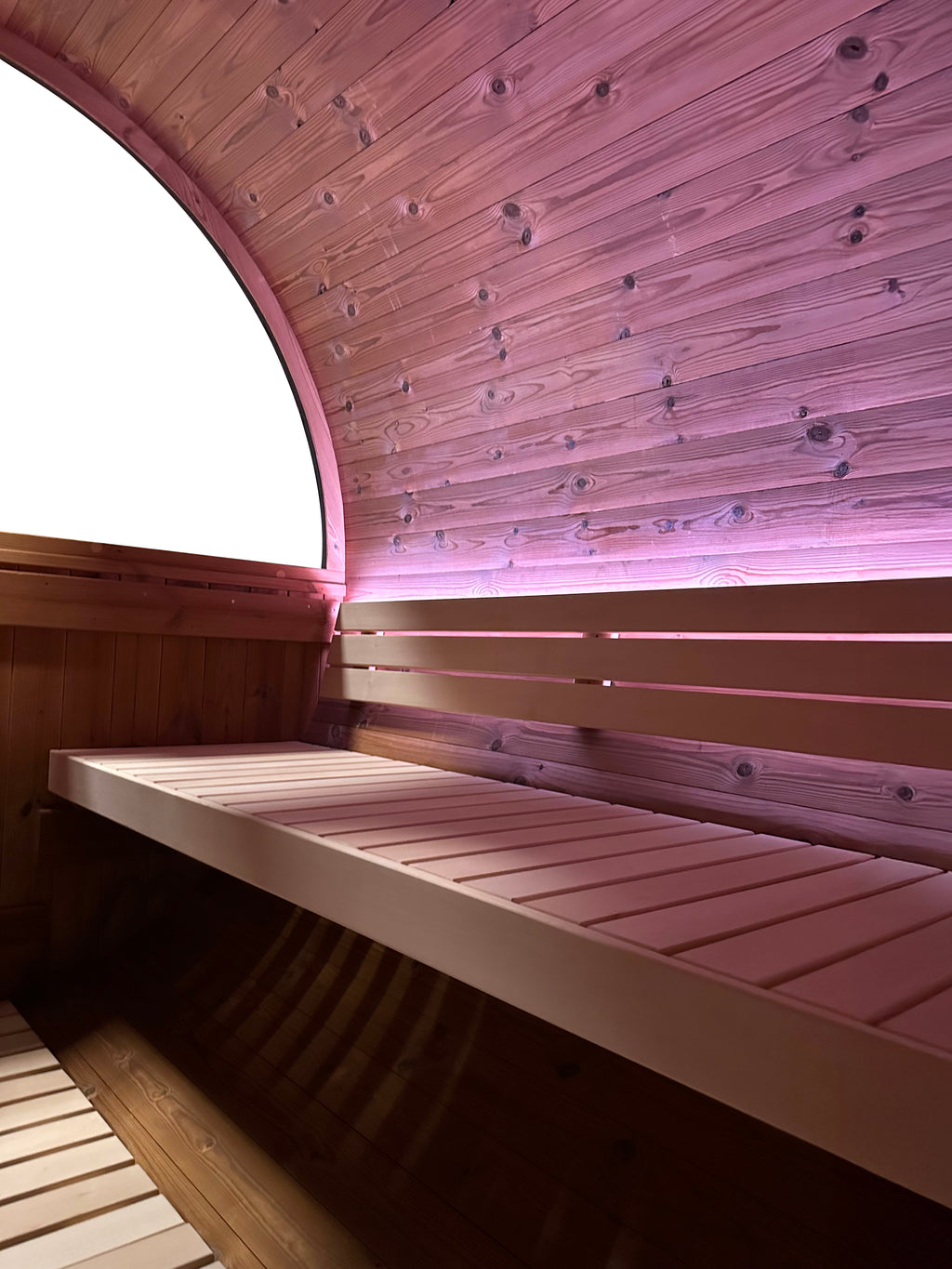 Sauna Onyxia barrel - vista frontal