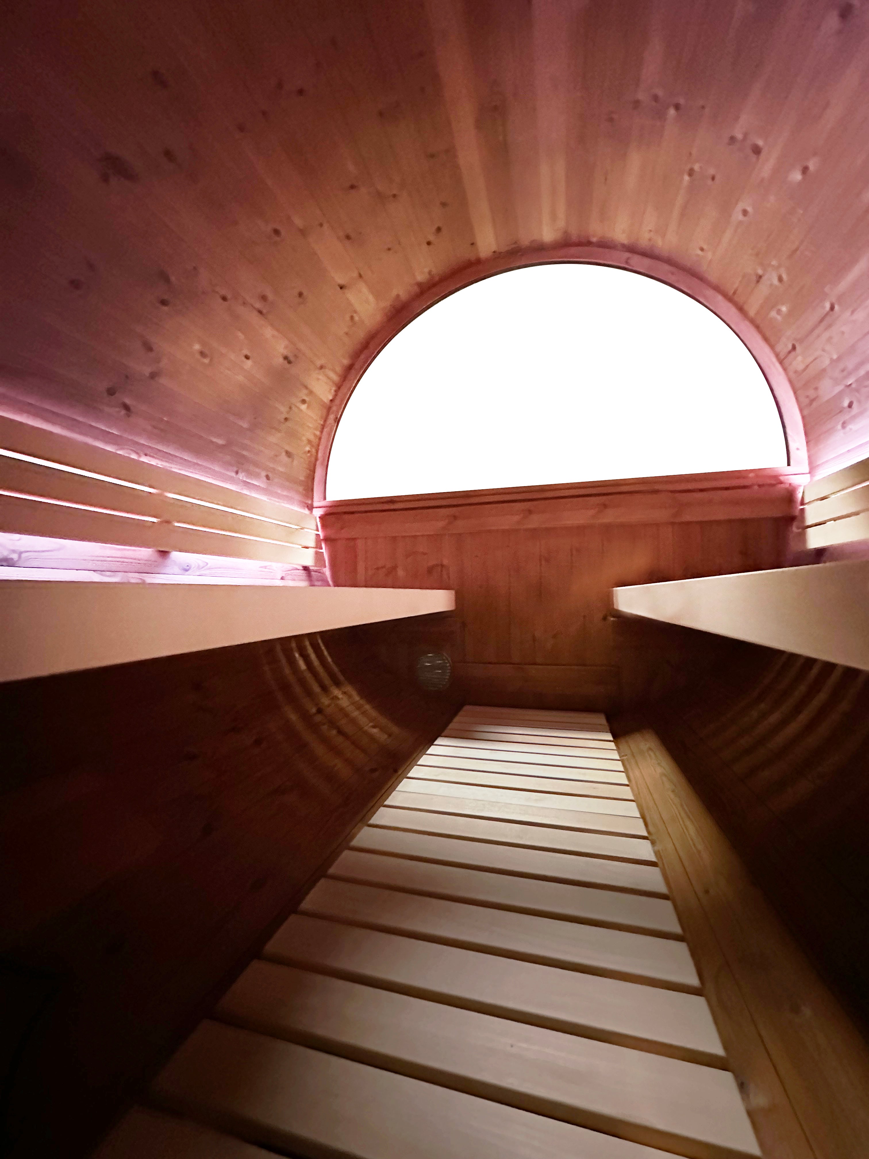 Sauna Onyxia barrel - interior