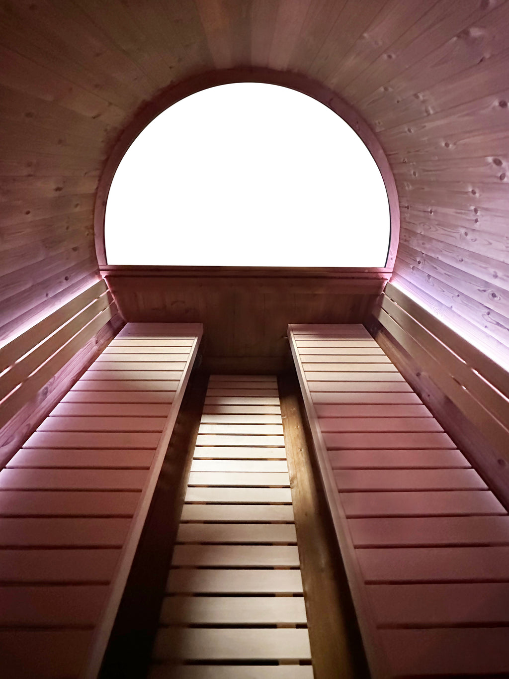 Sauna Onyxia barrel - banco interior
