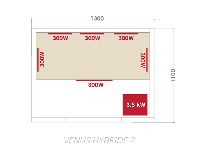 Sauna híbrida Venus Hybrid 2 plazas - galería 4