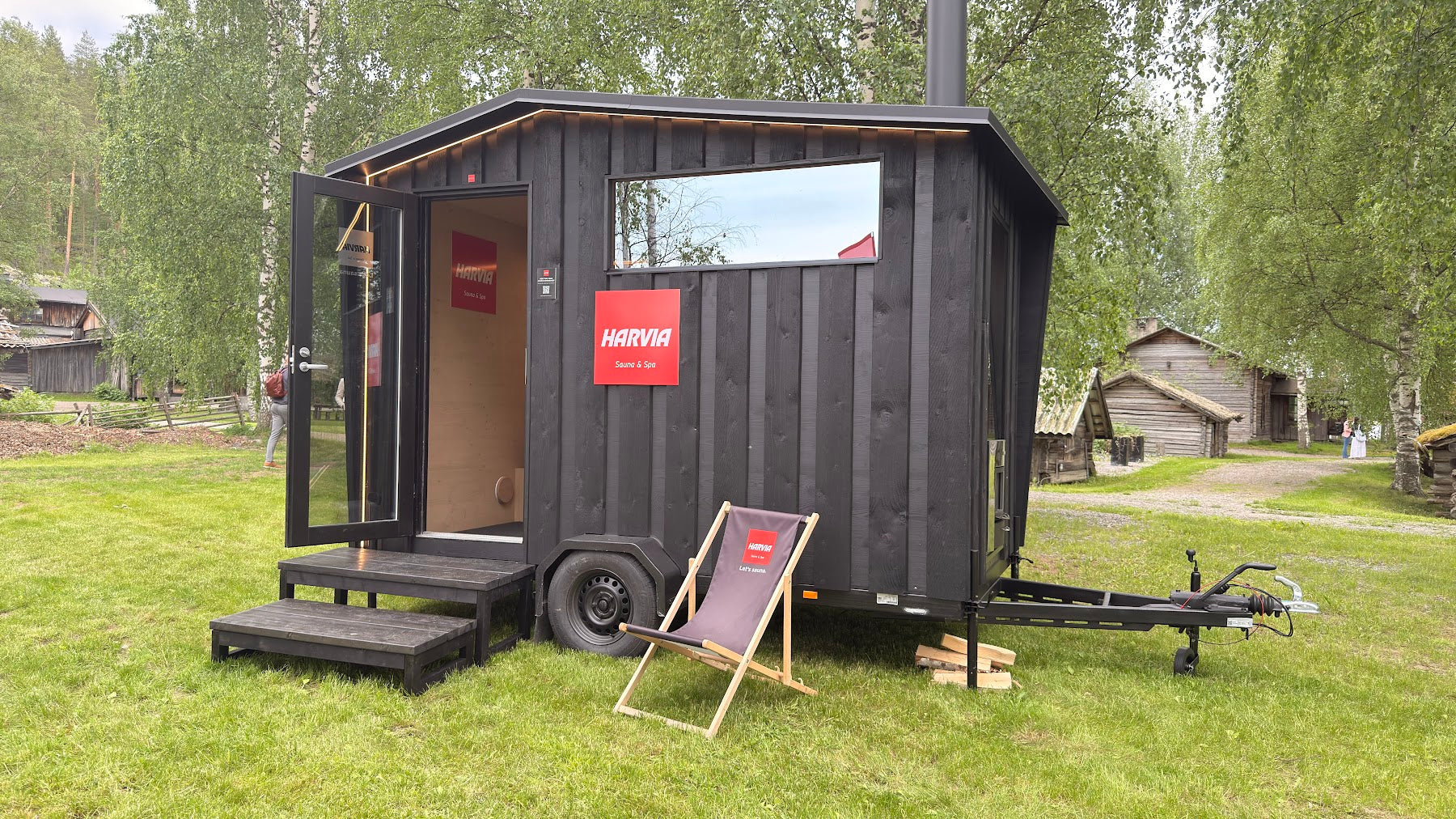 Sauna móvil Harvia en el campus