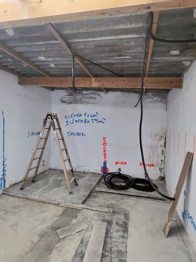 Obra en marcha: distribución y cableado del espacio